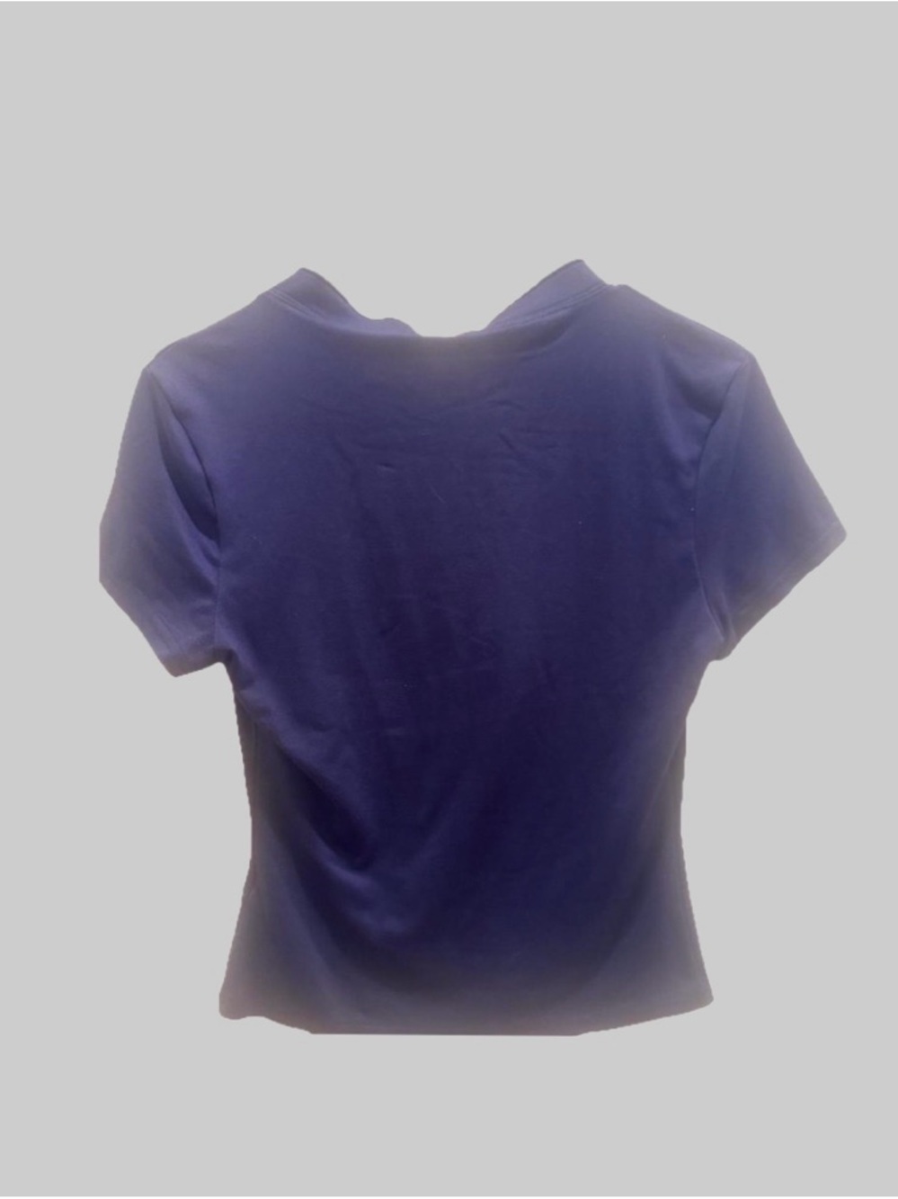 SHEIN Navy Short Sleeve Crop Top